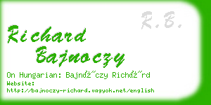 richard bajnoczy business card